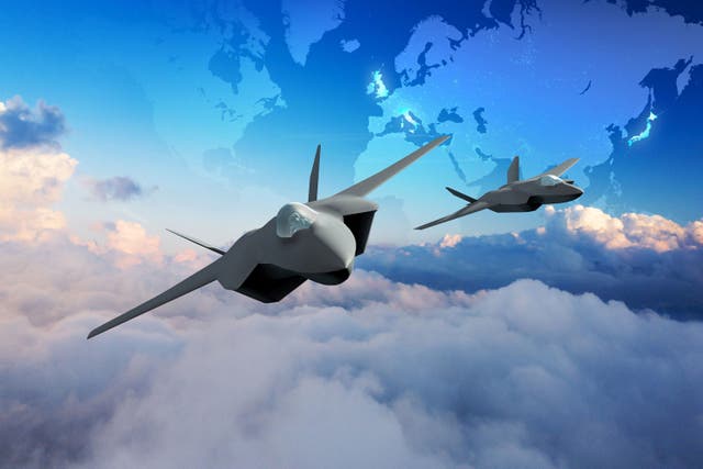 Artist’s impression of what the final design could look like for the next-generation of fighter jets (Downing Street/PA)