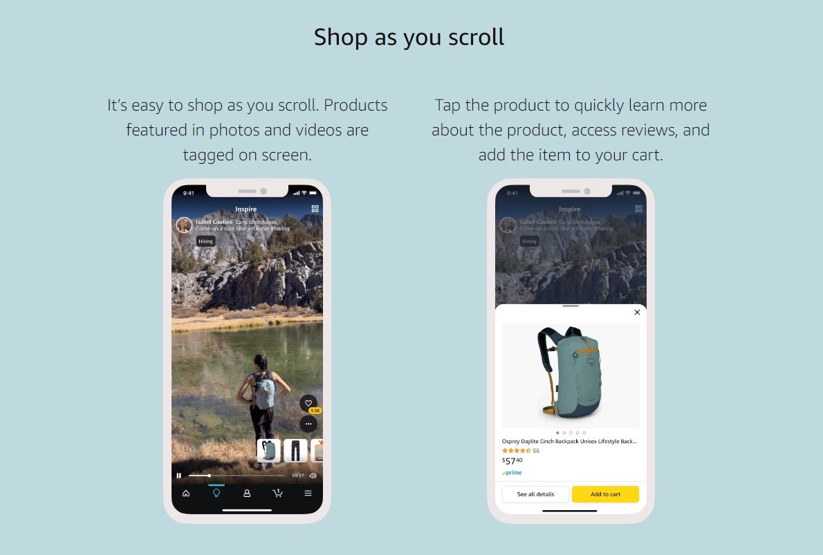 Screengrab from Amazon’s US webpage reveals the new feature called Inspire