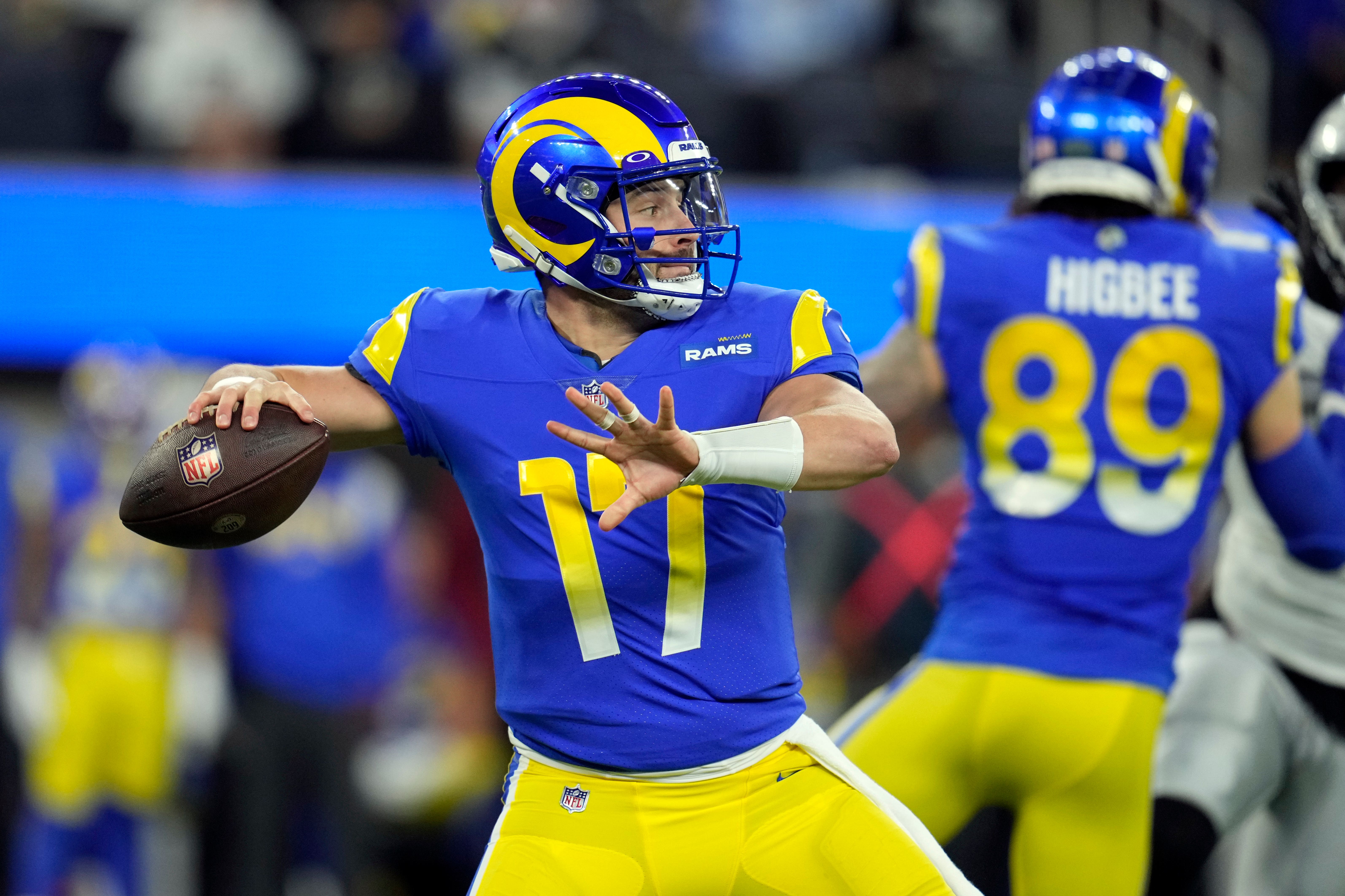 Baker Mayfield orchestrated a remarkable 17-16 comeback victory for the Los Angeles Rams against the Las Vegas Raiders, despite only joining the team this week (Marcio Jose Sanchez/AP)