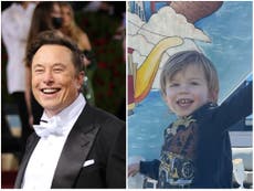 Elon Musk shares rare photos of his and Grimes’ son X wearing Twitter employee badge