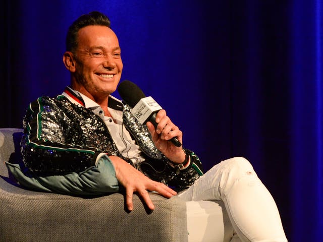 <p> Craig Revel Horwood is seen during Yahoo's first "White Wine Question Time" Live podcast hosted by Kate Thornton</p>