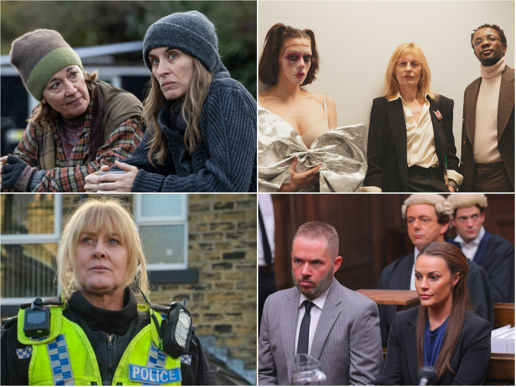 Clockwise from top left: ‘Without Sin’, ‘I Hate Suzie Too’, ‘Vardy v Rooney’, ‘Happy Valley’