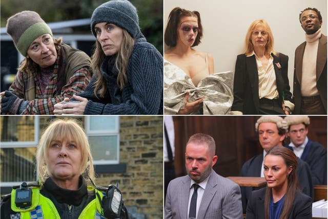 <p>Clockwise from top left: ‘Without Sin’, ‘I Hate Suzie Too’, ‘Vardy v Rooney’, ‘Happy Valley’</p>