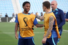 Raheem Sterling returns to England training on eve of France quarter-final 