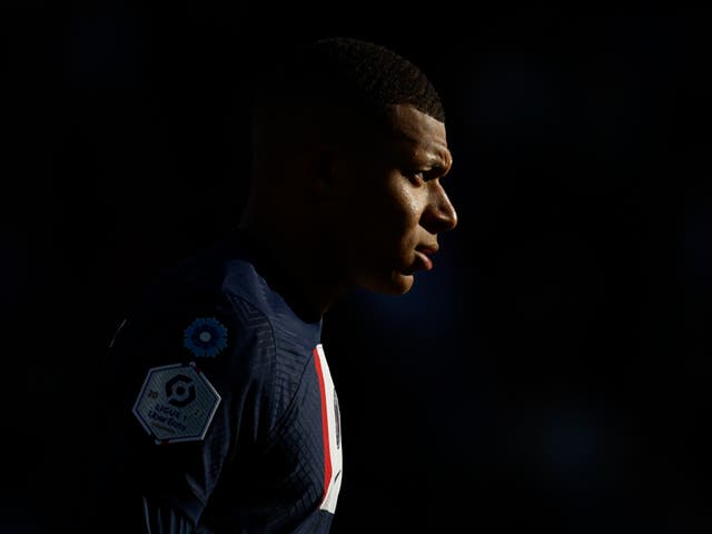 <p>World Cup star Kylian Mbappe appearing for Paris St Germain in November</p>