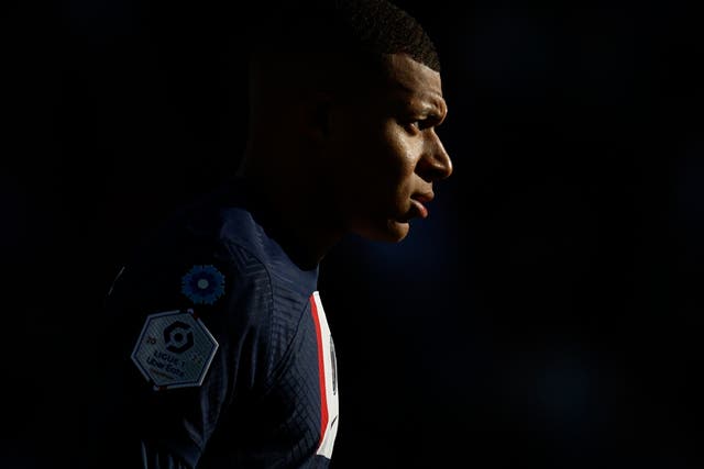 <p>World Cup star Kylian Mbappe appearing for Paris St Germain in November</p>