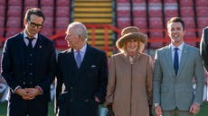 King Charles and Queen Consort meet Ryan Reynolds and Rob McElhenney during Wrexham visit