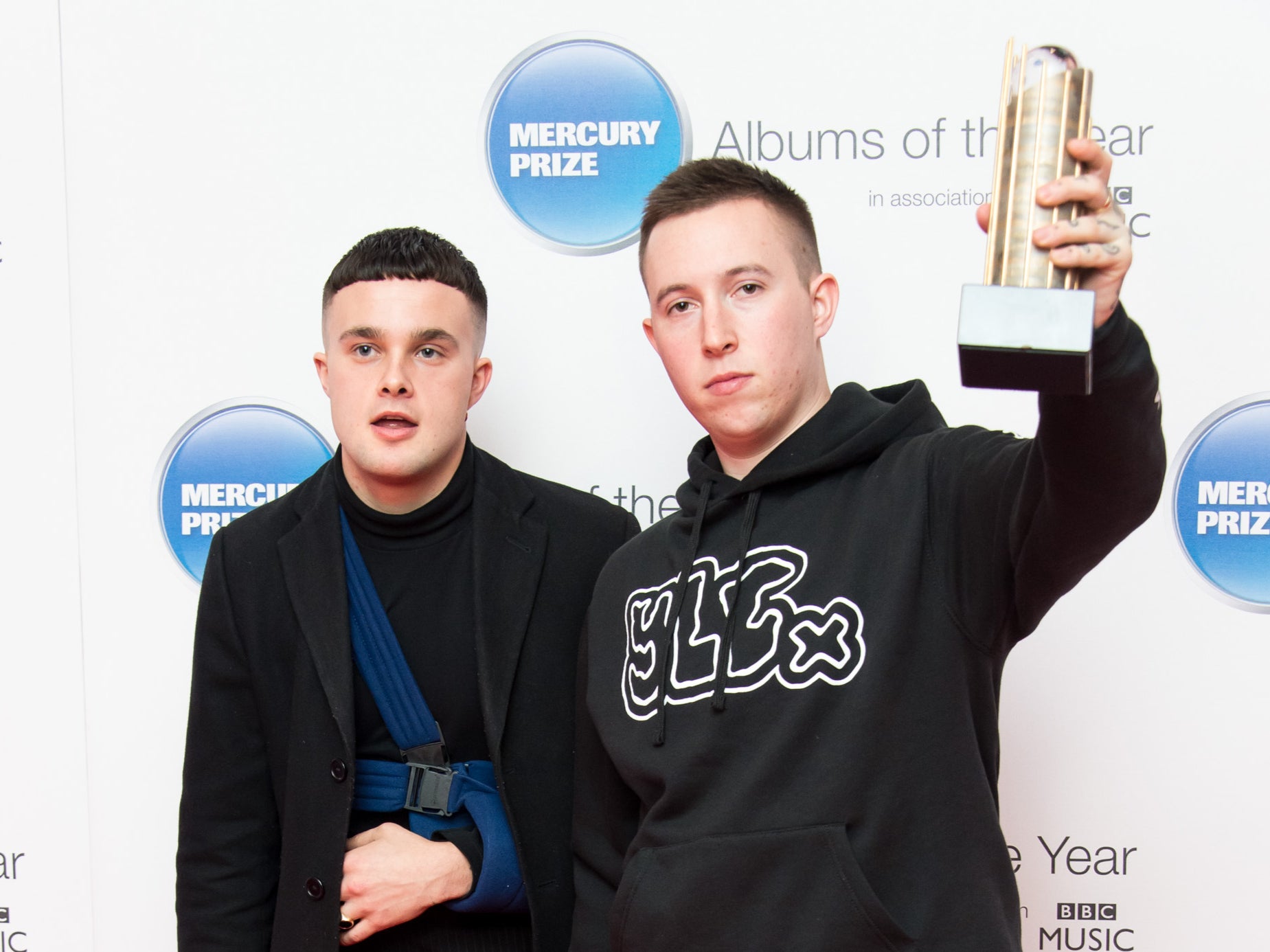 <p>British band Slaves, consisting of (L-R) Isaac Holman and Laurie Vincent attend the Mercury Music Prize at BBC Broadcasting House on November 20, 2015 in London, England. (Photo by Ian Gavan/Getty Images)</p>