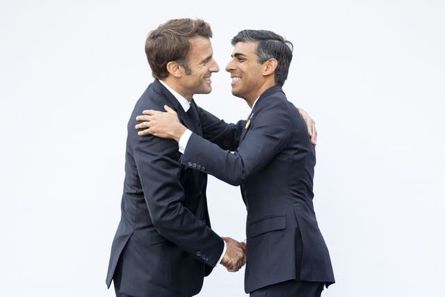 Prime Minister Rishi Sunak and President of France, Emmanuel Macron (Steve Reigate/Daily Express)