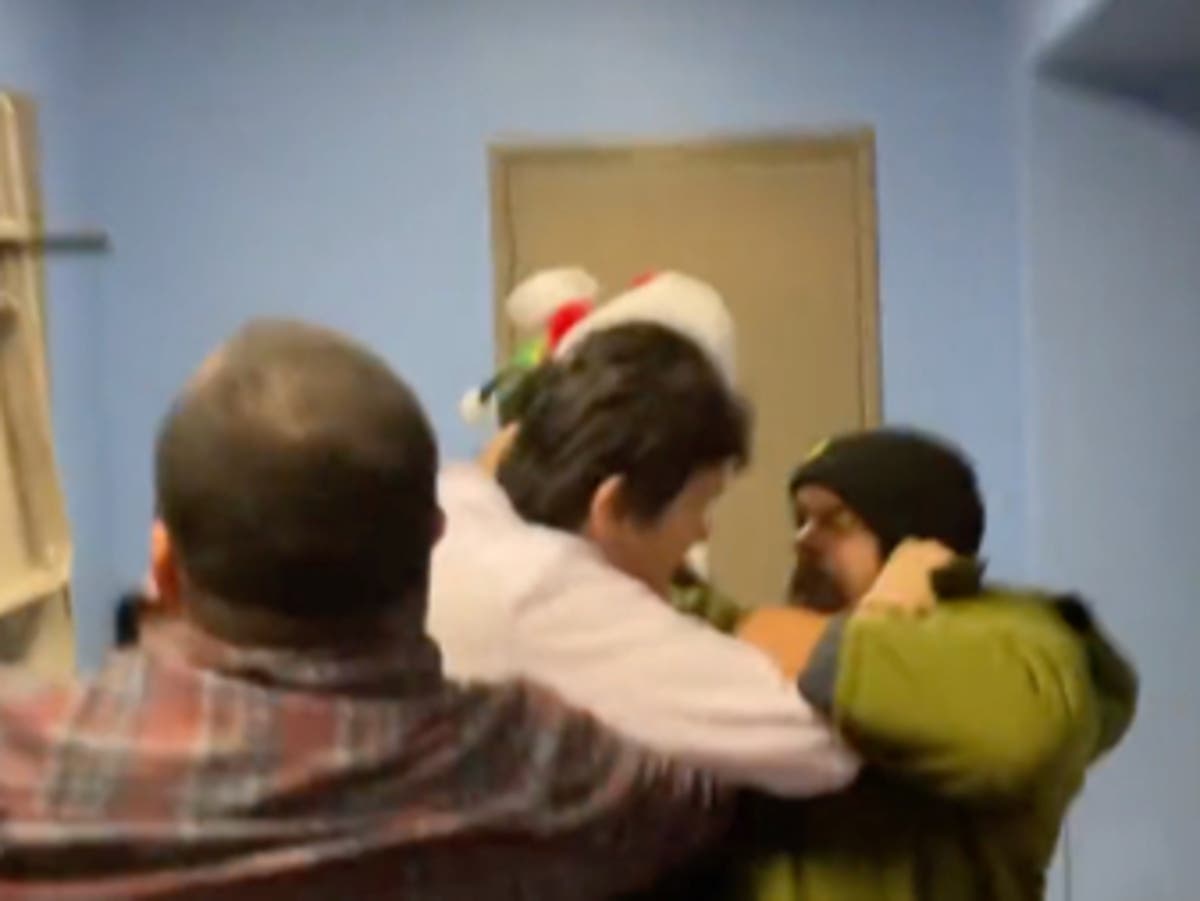 Los Angeles council member slams protestor to ground in first day back since racist tape scandal Los Angeles council member slams protestor to ground in first day back since racist tape scandal