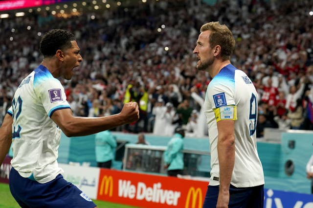 Jude Bellingham was the first to console Harry Kane after he missed a penalty (Martin Rickett/PA)