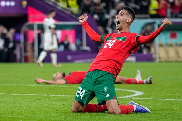 <p>APTOPIX WCup Morocco Portugal Soccer</p>