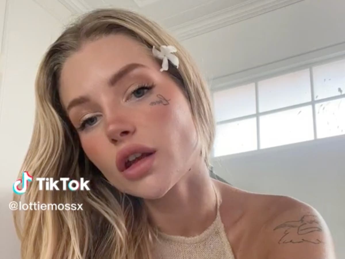 Lottie Moss reveals new ‘lover’ face tattoo in TikTok post Lottie Moss reveals new ‘lover’ face tattoo in TikTok post
