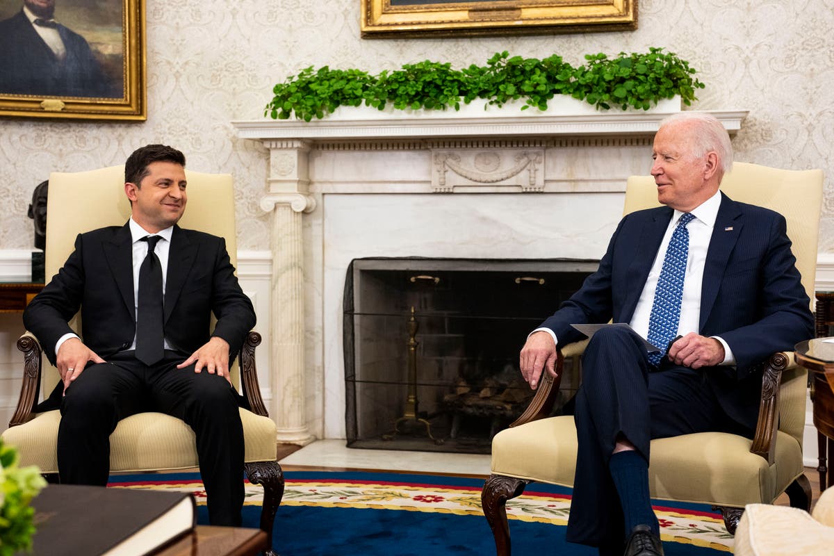 Biden and Zelensky to meet at White House and announce 2bn defence aid