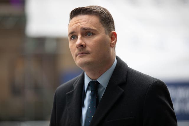 Wes Streeting has criticised the Government’s attitude to the NHS pay row (Lucy North/PA)