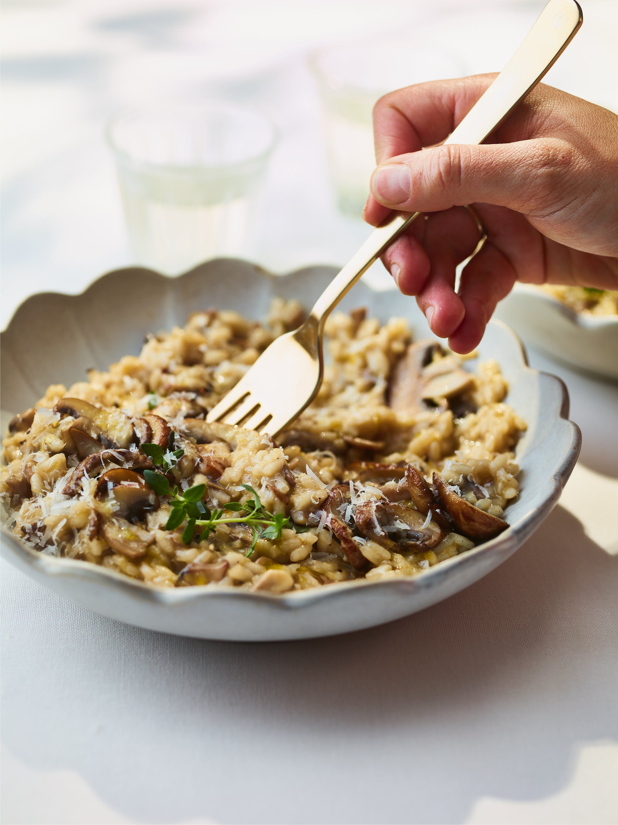 With mushrooms, garlic and herbs, this tasty risotto is an ideal supper on chilly nights