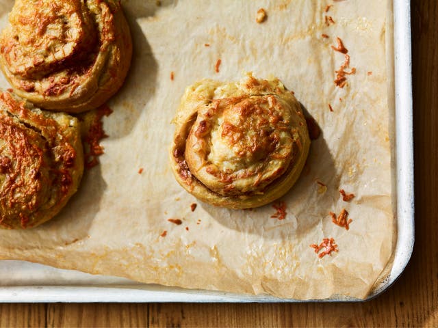 <p>Inspired by Swash’s time in Australia, these flavoursome bread scrolls are a favourite of wife Stacey Solomon’s</p>
