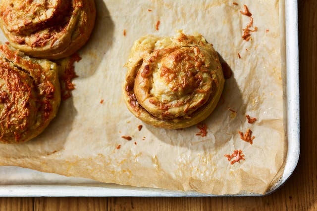 <p>Inspired by Swash’s time in Australia, these flavoursome bread scrolls are a favourite of wife Stacey Solomon’s</p>