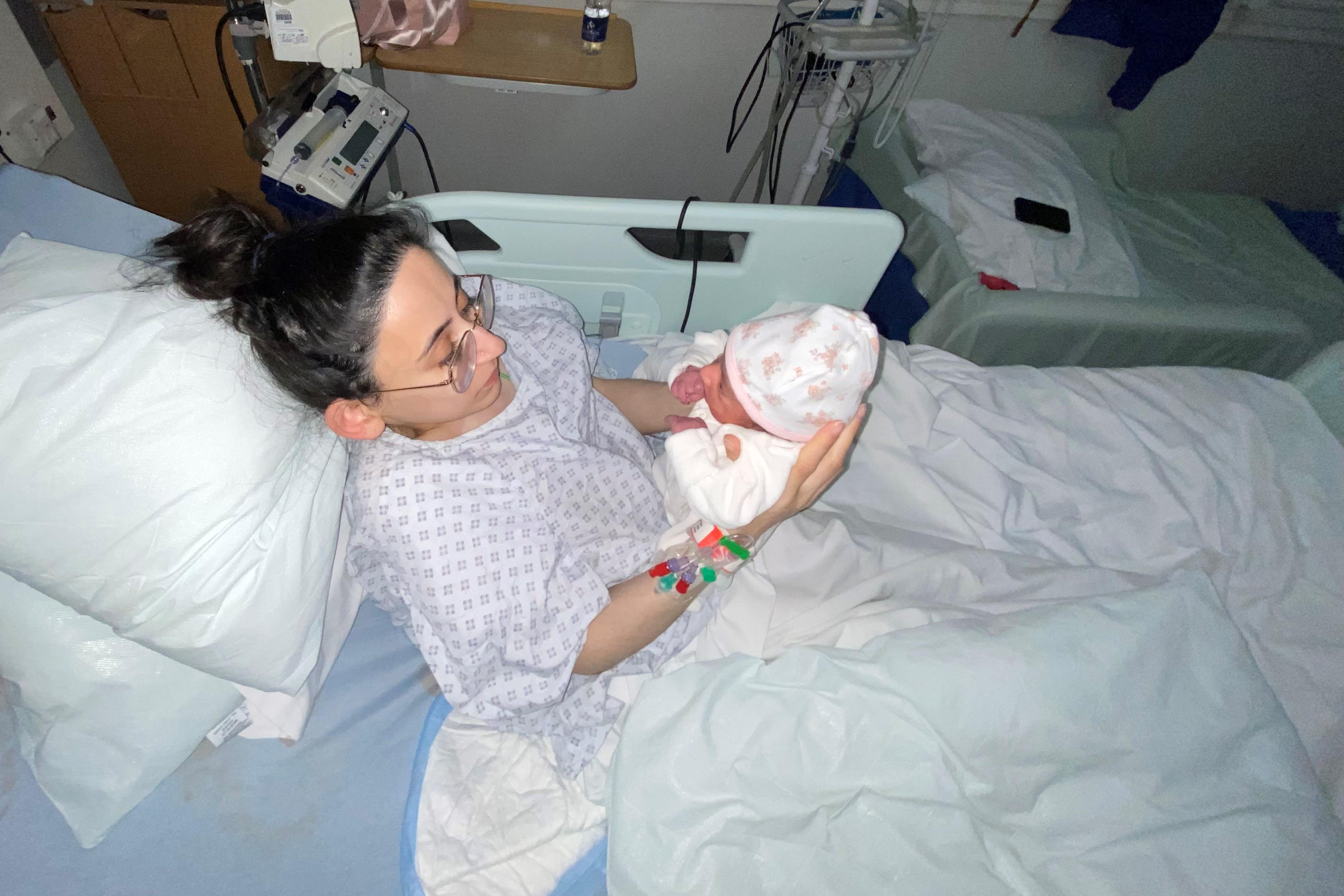 Hira Ahmad gave birth via C-section after specialist care at St George’s Hospital (Ather Amin)