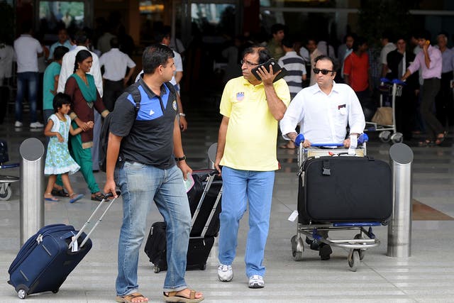 <p>File: Passengers leave the Indra Gandhi International (IGI) airport in New Delhi </p>
