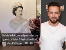 Liam Payne shares Queen Elizabeth tribute portrait that took him 50 hours to paint