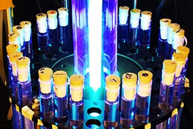 <p>Ultraviolet light used for water treatment</p>