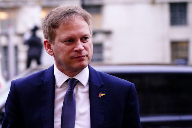 Business Secretary Grant Shapps arrives for a Cobra (civil contingencies committee) meeting at the Cabinet Office in London (Victoria Jones/PA)