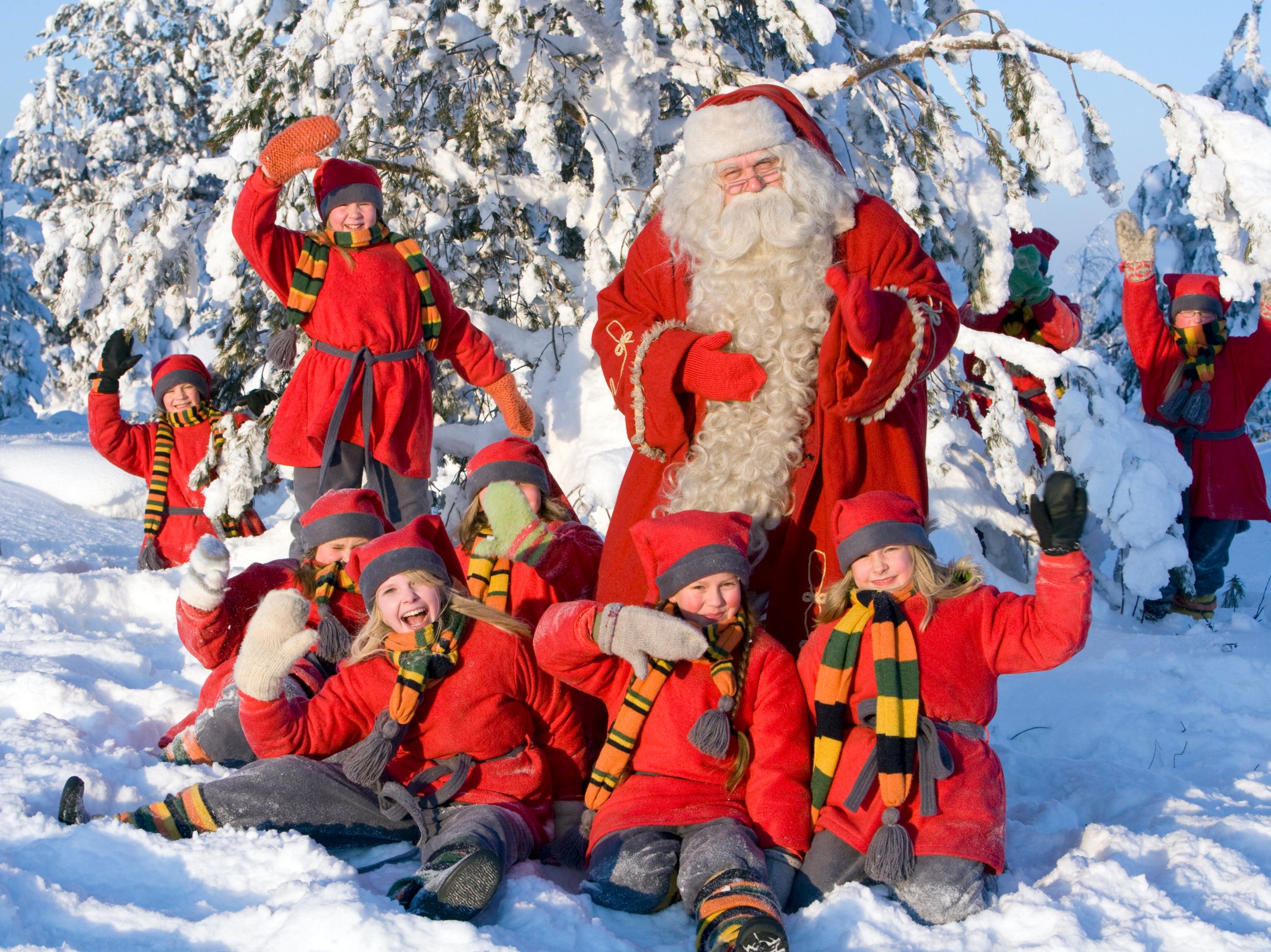 Santa and his elves
