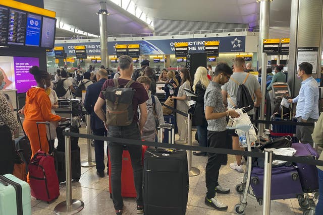Airlines have been urged by the aviation regulator to ‘look after their passengers’ during Border Force strikes starting next week (Steve Parsons/PA)