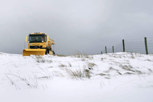 Snow has fallen in many areas (Danny Lawson/PA)