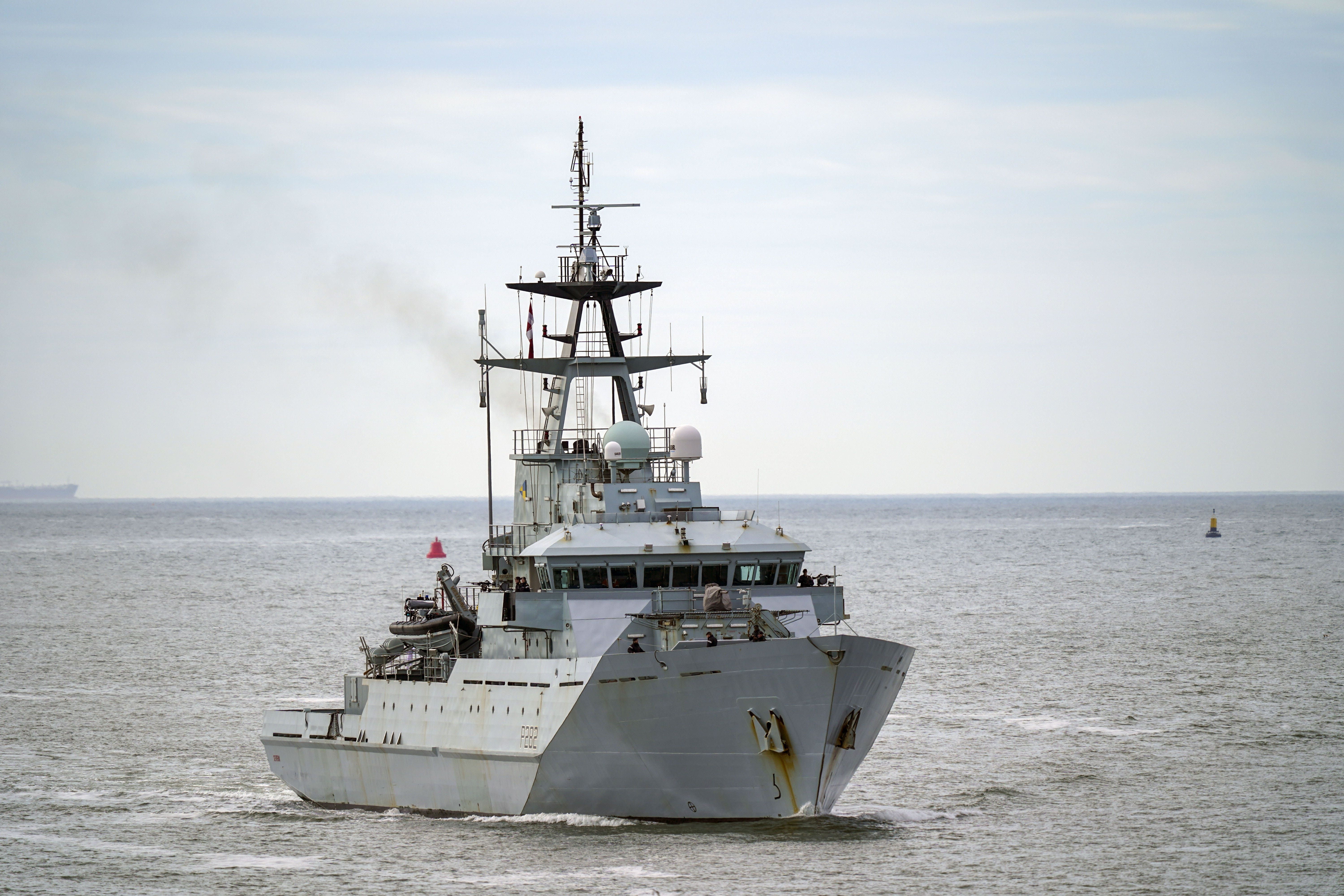 Naval ships including HMS ‘Severn’ were in the response to Wednesday’s boat tragedy