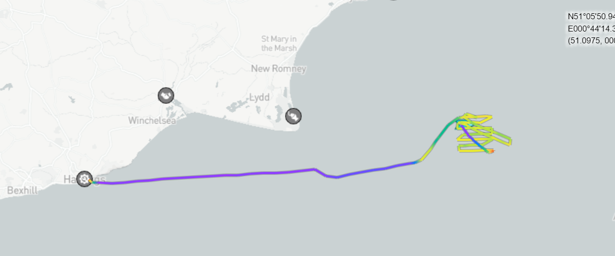 Here is the journey of the RNLI lifeboat this morning