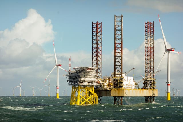 <p>A wind farm in the North Sea. Government support for new oil and gas in the area could raise costs and delay offshore wind expansion</p>