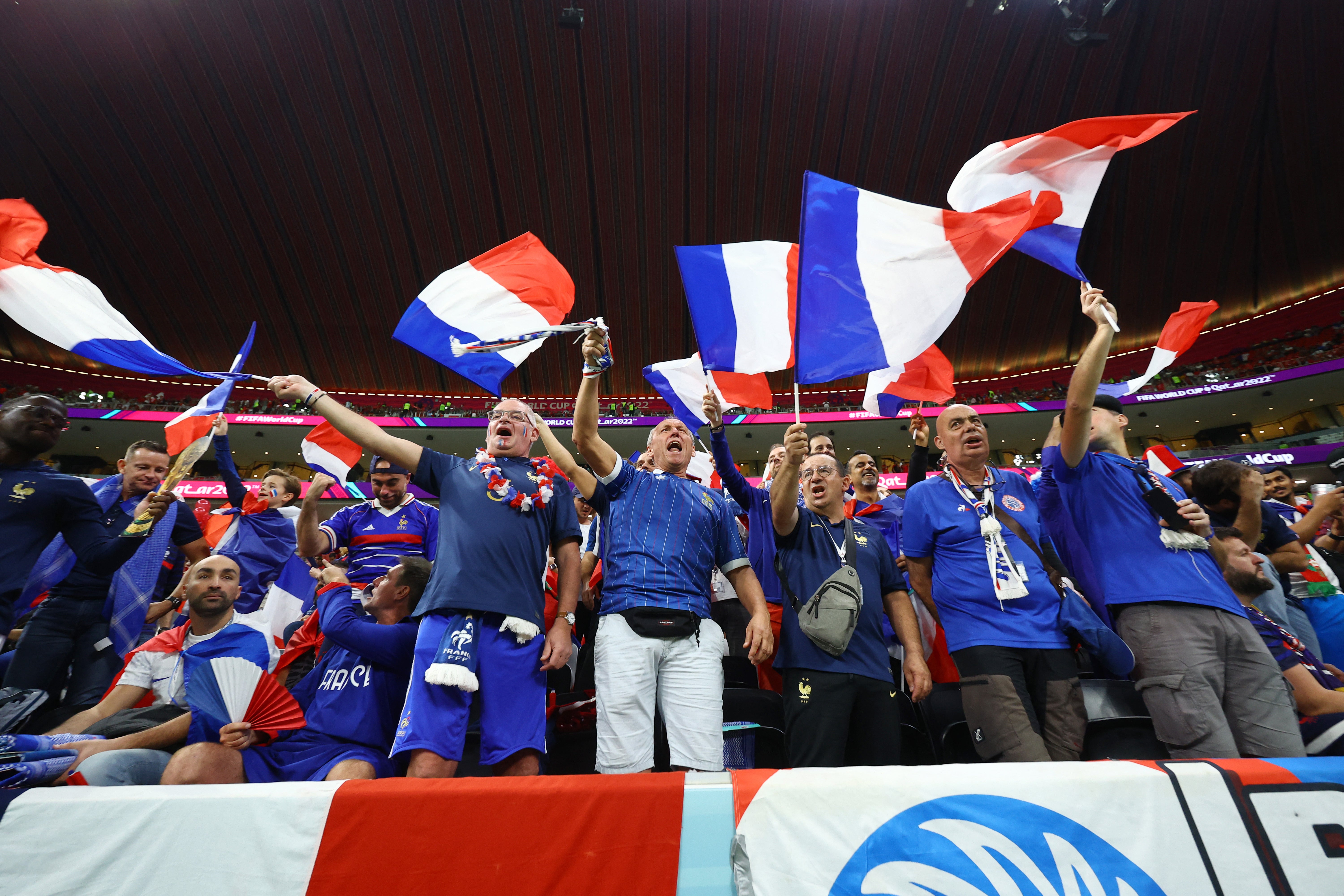 France fans haven’t travelled in huge numbers