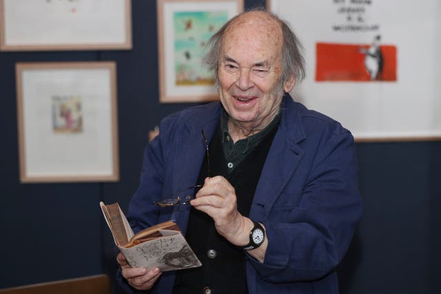 Sir Quentin Blake will celebrate his 90th birthday on Friday by auctioning off his new work for a new museum of illustration (Jonathan Brady/PA)