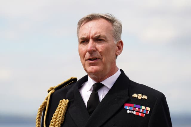 Admiral Sir Tony Radakin said Russia ‘has failed’ (Andrew Milligan/PA)