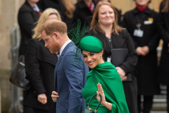 Meghan has revealed why she chose such bold colours on the farewell tour (PA)