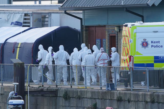 A teenager is believed to have been among the four people who died when a migrant boat capsized in the Channel (Gareth Fuller/PA)