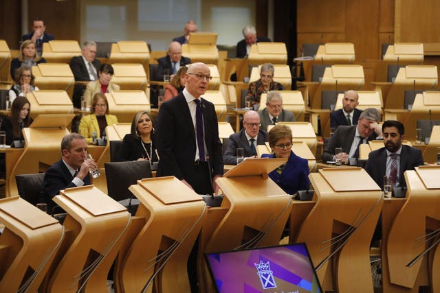 John Swinney said the leak had not come from himself (Andrew Cowan/Scottish Parliament/PA)