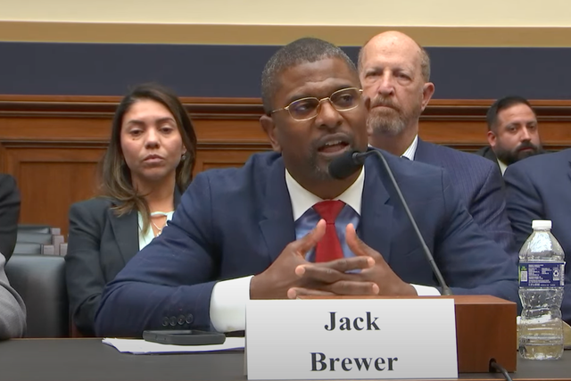 <p>Jack Brewer testifies to the House Committee on the Judiciary on 15 December</p>