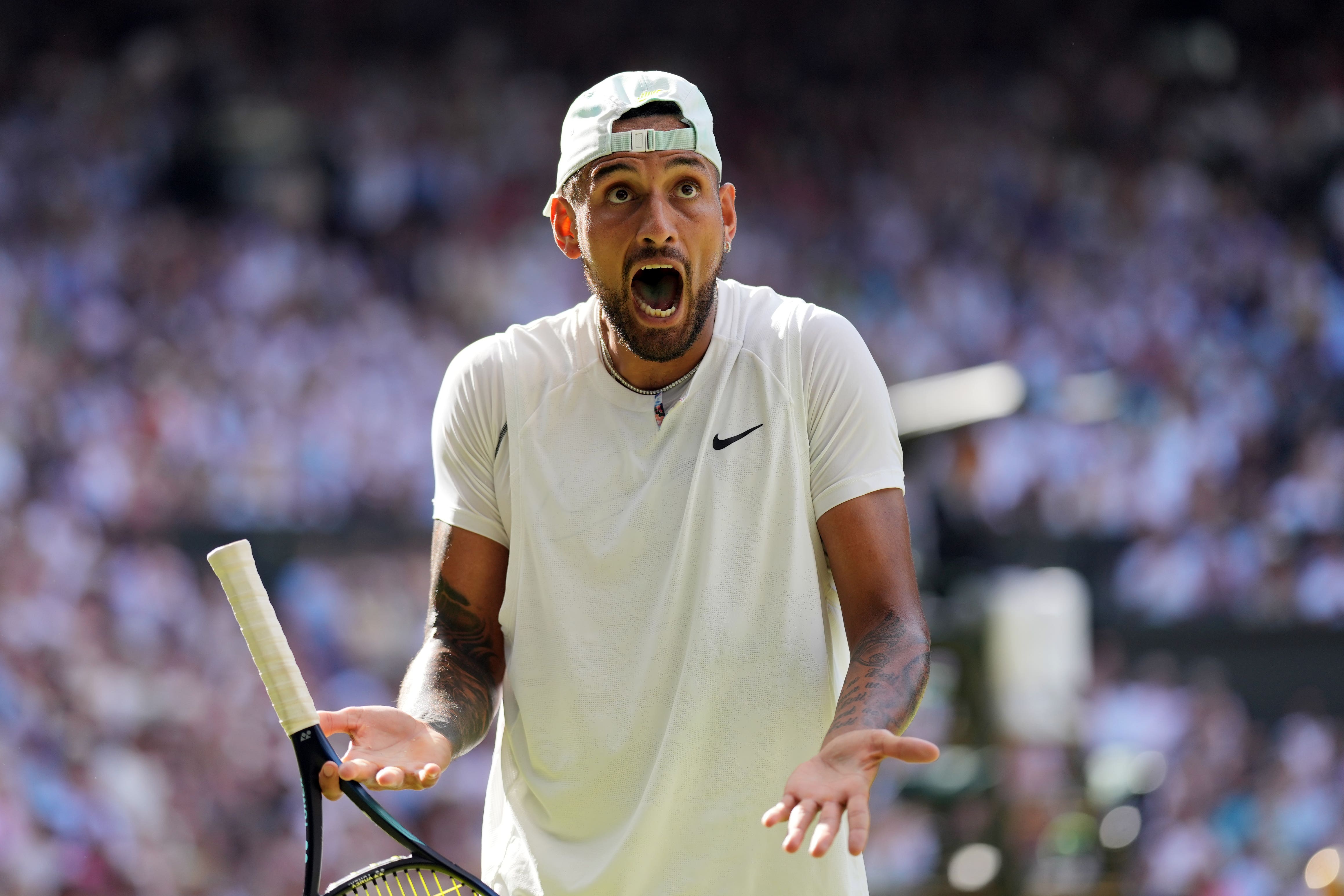 Nick Kyrgios provided entertainment at Wimbledon (PA)