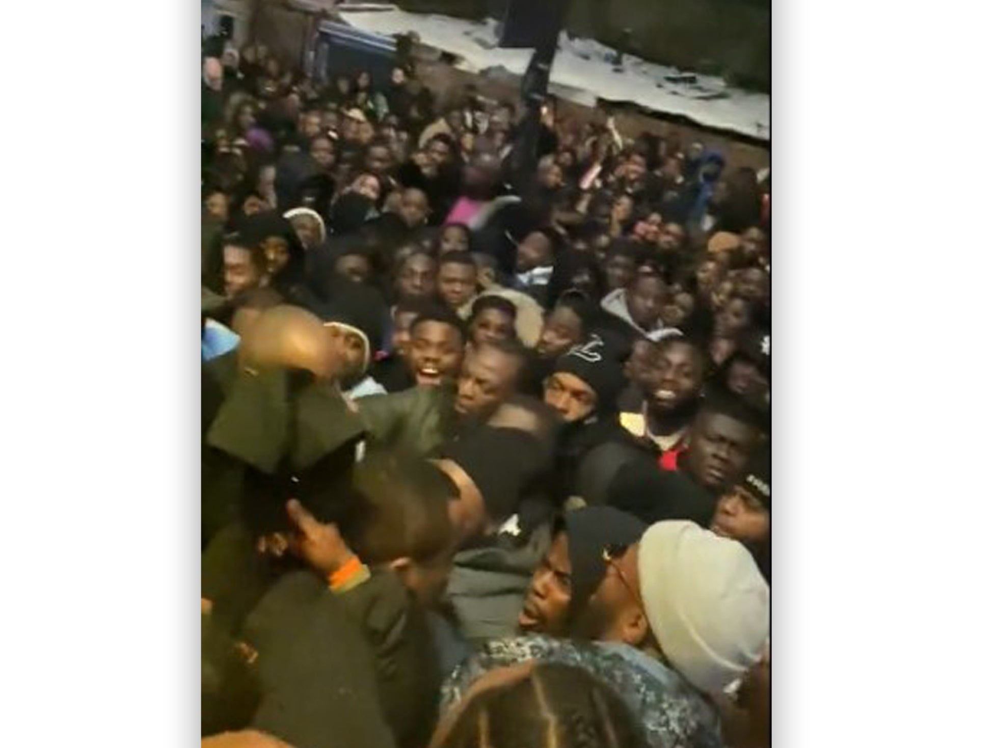 Crowds built up around the O2 Academy in Brixton as a gig was taking place inside