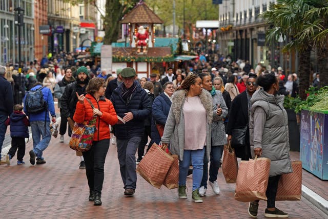 Strong Black Friday sales helped to push households’ discretionary spending higher in November compared with October, according to Nationwide Building Society (Jacob King/PA)