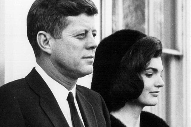 <p>John F Kennedy and Jacqueline Kennedy</p>