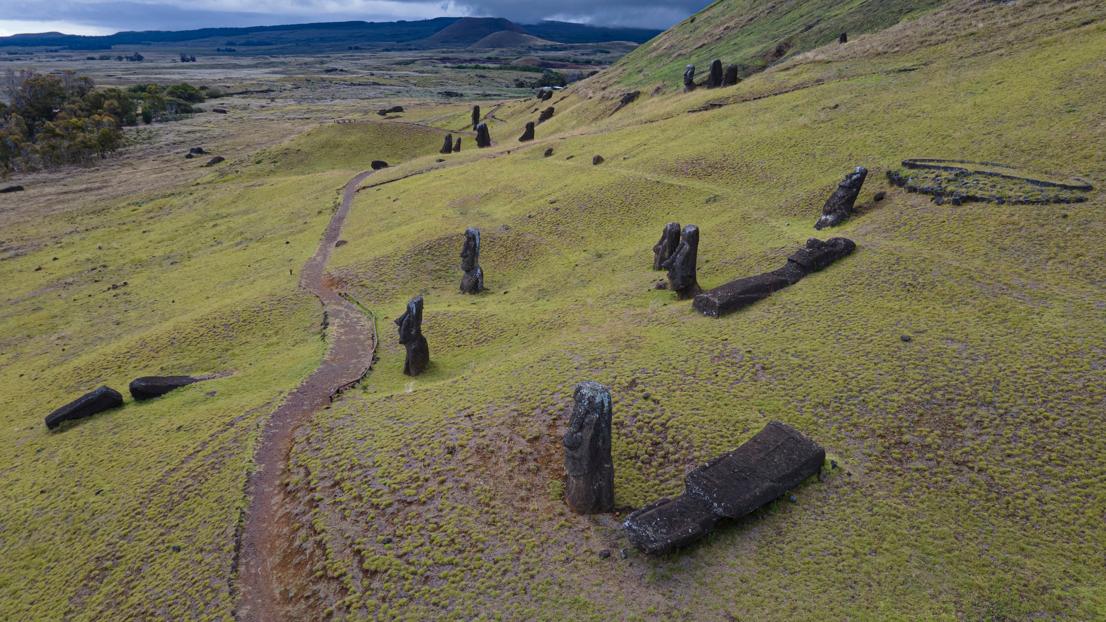 Easter Island - Fire Among the Moai