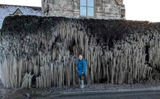 Burst water main creates incredible icicle phenomenon