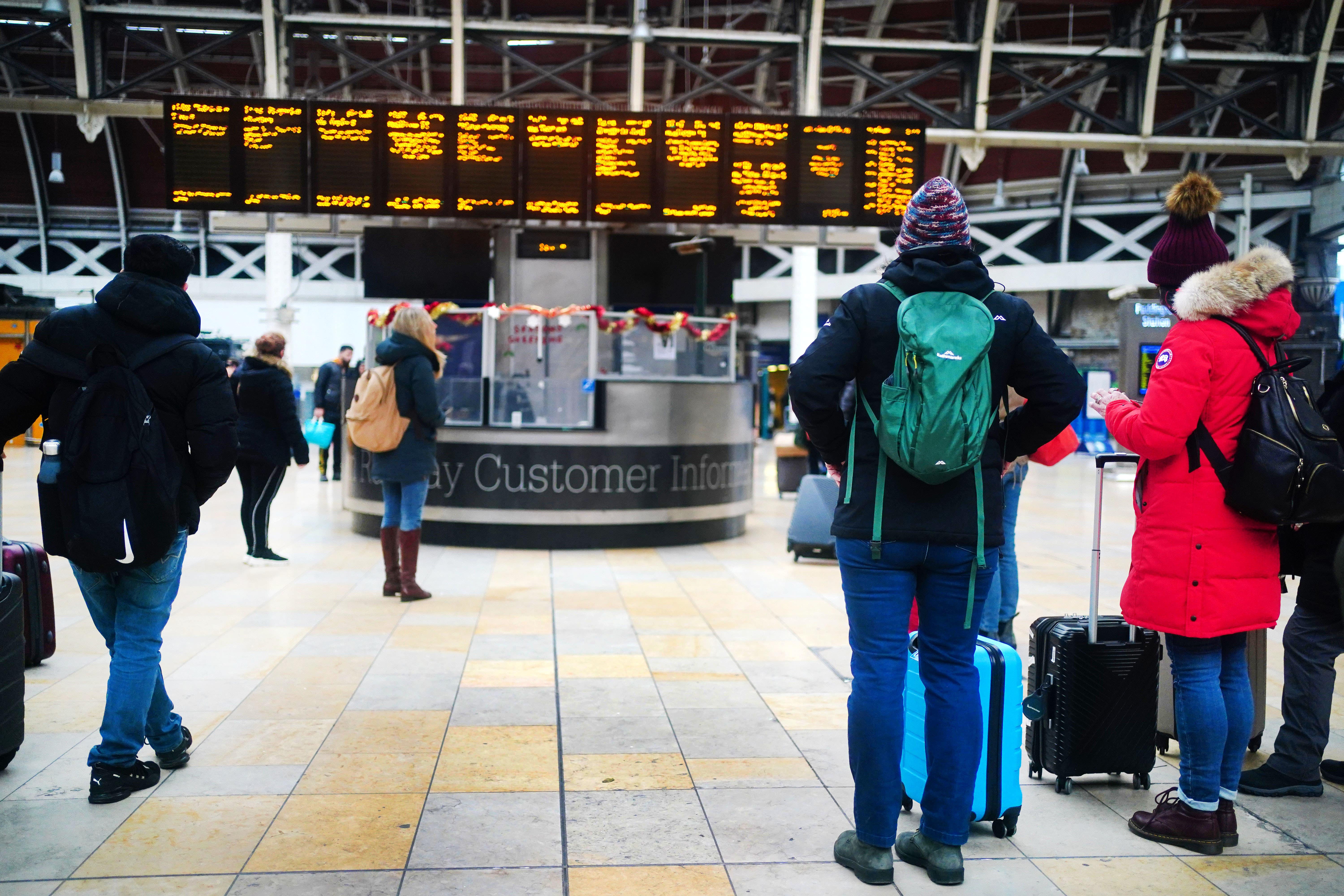 Car use will surge as nearly two out of five young adults’ Christmas plans have been disrupted by rail strikes, a new survey suggests (Victoria Jones/PA)