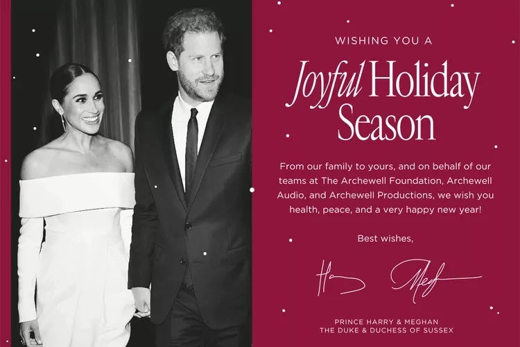 Harry and Meghan shared their Christmas card just one day after final instalment of their explosive documentary arrived on Netflix