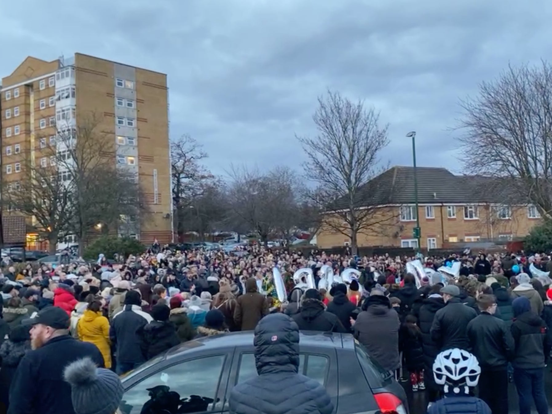 Hundreds of people attend a vigil for the four boys who died in Kingshurst