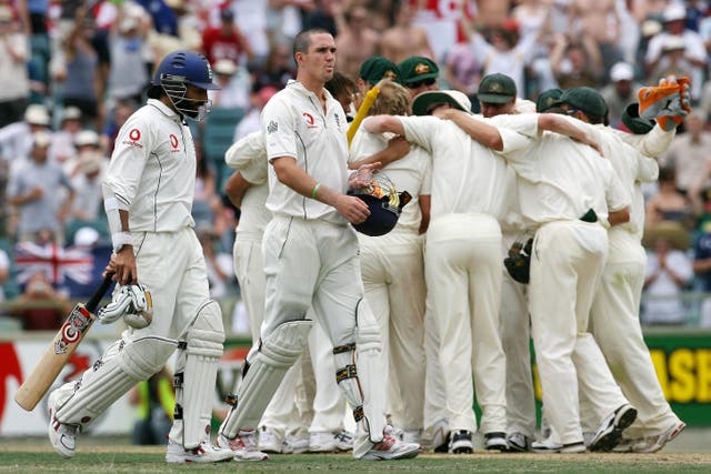 England surrendered the Ashes to Australia in Perth in 2006 (Gareth Copley/PA)